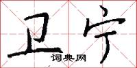 卫宁怎么写好看