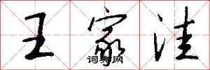 王家洼怎么写好看