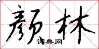 颜林怎么写好看