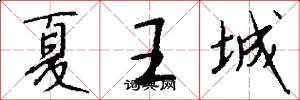 夏王城怎么写好看