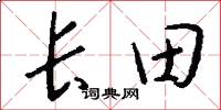 长田怎么写好看