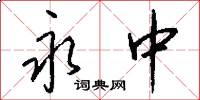 永中怎么写好看