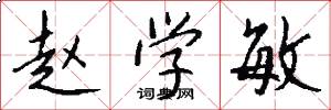 赵学敏怎么写好看