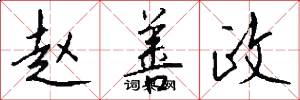 赵善政怎么写好看