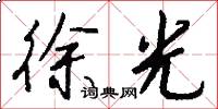 徐光怎么写好看