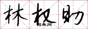 林权助怎么写好看