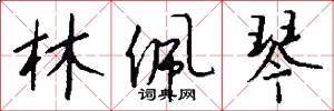 林佩琴怎么写好看