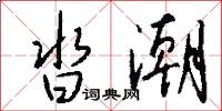 沓潮怎么写好看