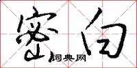 密白怎么写好看