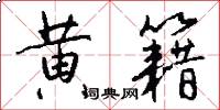 黄籍怎么写好看