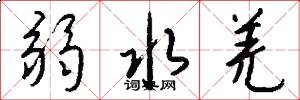 弱水羌怎么写好看