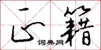 正籍怎么写好看