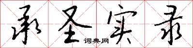 承圣实录怎么写好看