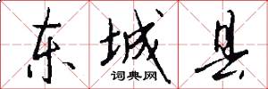 东城县怎么写好看