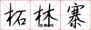 柘林寨怎么写好看