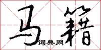 马籍怎么写好看