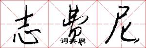 志费尼怎么写好看