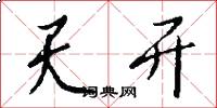天开怎么写好看