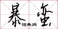 暴蛮怎么写好看