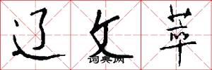 辽文萃怎么写好看