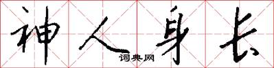 神人身长怎么写好看