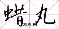 蜡丸怎么写好看