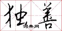 独善怎么写好看