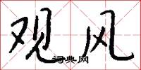 观风怎么写好看
