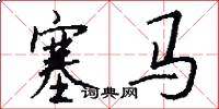 塞马怎么写好看