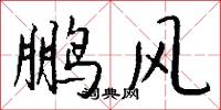 鹏风怎么写好看