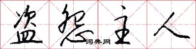 盗怨主人怎么写好看