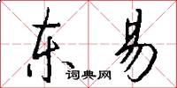 东易怎么写好看