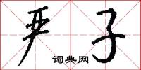 严子怎么写好看
