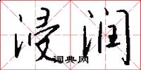浸润怎么写好看