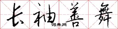 长袖善舞怎么写好看