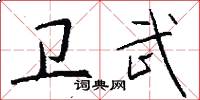 卫武怎么写好看