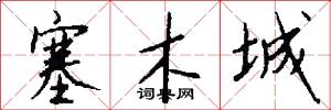 塞木城怎么写好看