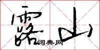 露山怎么写好看