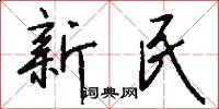 新民怎么写好看