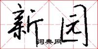 新园怎么写好看