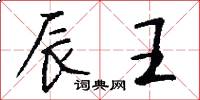 辰王怎么写好看
