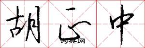 胡正中怎么写好看