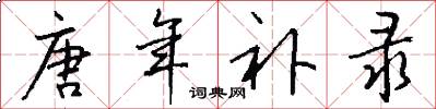 唐年补录怎么写好看