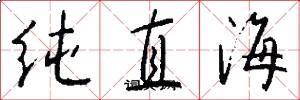 纯直海怎么写好看