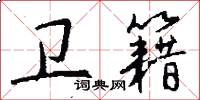 卫籍怎么写好看