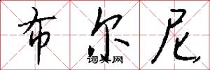 布尔尼怎么写好看