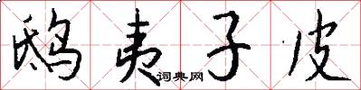 鸱夷子皮怎么写好看