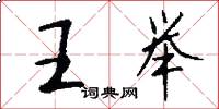 王举怎么写好看