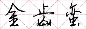 金齿蛮怎么写好看
