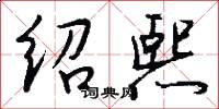 绍熙怎么写好看